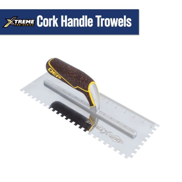 QEP - Square Notch Trowel Xtreme 4-1/2" x 12" Stainless Steel 1/4"…