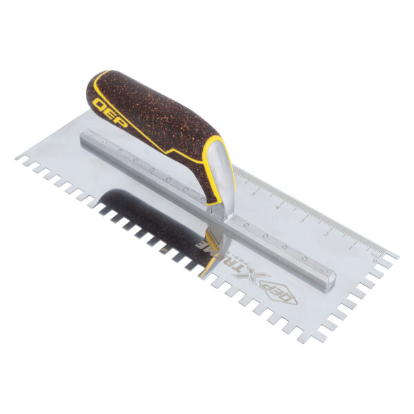 QEP - Square Notched Trowel Xtreme 4-1/2" x 12" Stainless Steel 1/4"…