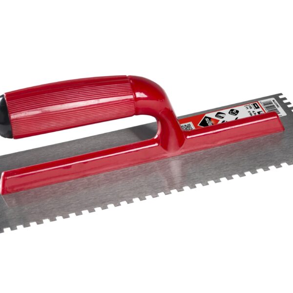 Rubi - Square Notched Trowel 4" x 11" Steel with Open Bicolour P…