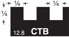 Gundlach - Versablade Trowel Blade Square-Notch 1/4" x 1/4" x 1/4"