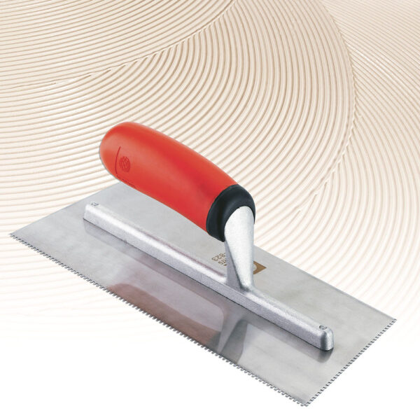 Roberts - Comfort Grip Trowel Stainless Steel U-Notched 1/16" x 1/32…
