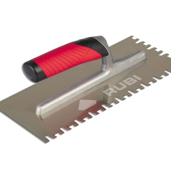 Rubi - Euro (YW) Notched Trowel 11" Steel with Rubiflex H…