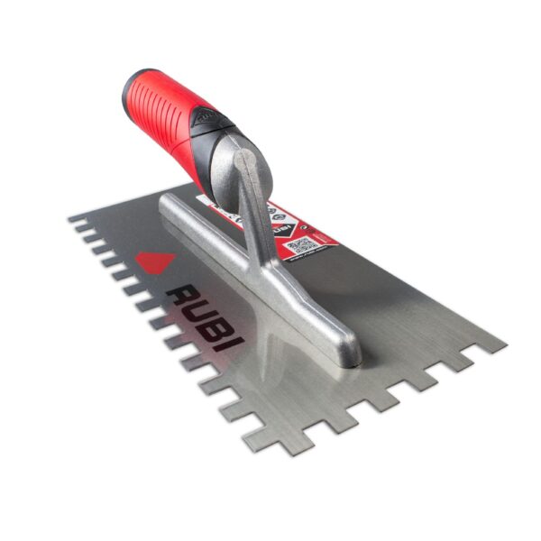 Rubi - Square Notched Trowel 11" Steel with Open Rubiflex Handl…