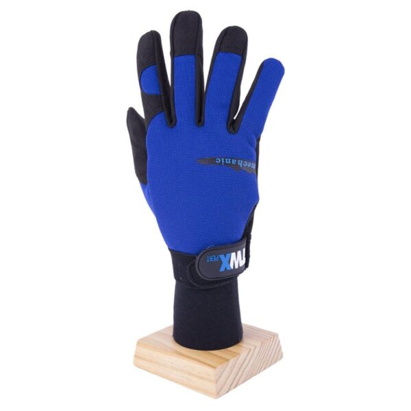 Toolway - 1 Pair Mechanic Gloves Blue & Black With Syntheti…