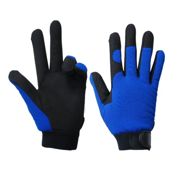 Toolway - 1 Pair Mechanic Gloves Blue & Black With Syntheti…