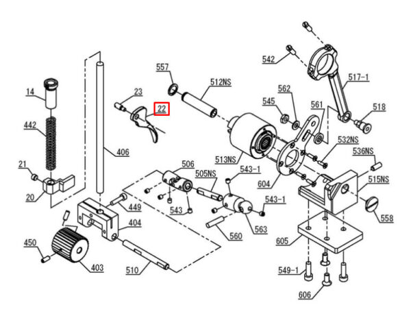 nc - presser foot lifter for pbs and pbt