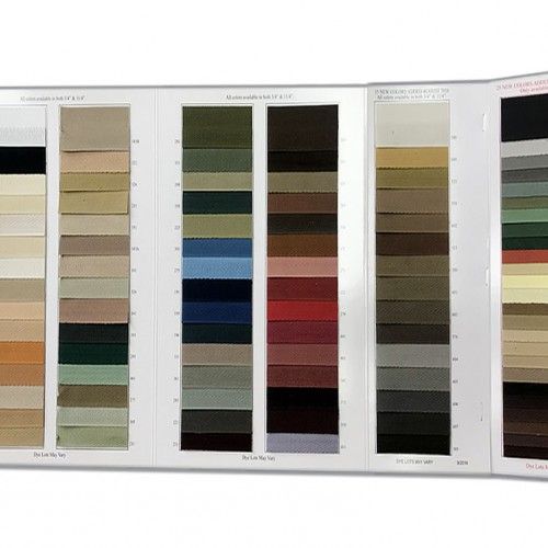 NC - Cotton Carpet Binding Chart 3/4 & 11/4