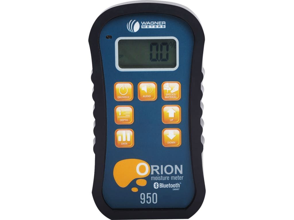 wagner meters - orion 950 smart pinless wood moisture meter with internal emc calculator and temperature rh sensor kit - on-demand calibrator platform 1 wagner meters - orion 950 smart pinless wood moisture meter…