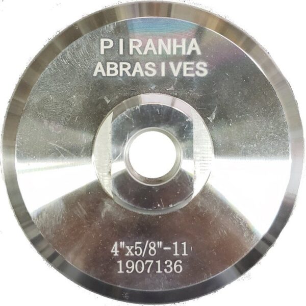 Piranha - Aluminum Backer Pad with Velcro Face 4"