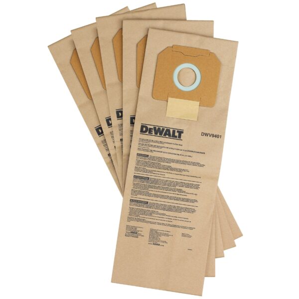 DeWalt - Set of 5 Paper Bags for Dusters