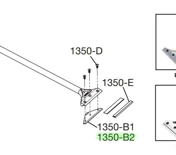 Crain - Blade Clamp with 3 Screws for Nos. 350-360 (Red Handle)