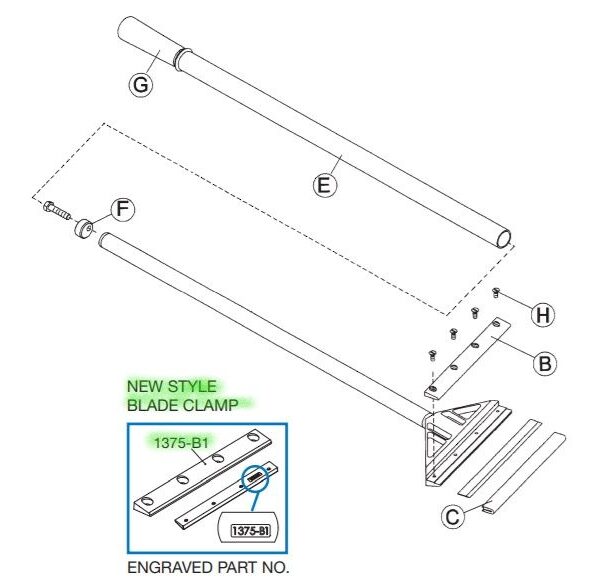 Crain - Blade Clamp with 4 Screws for No. 375 New Version