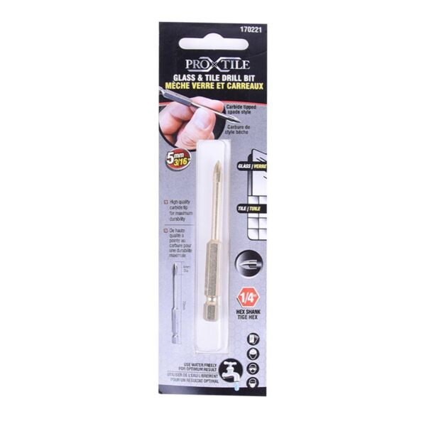 Toolway - Drill Bit Glass & Tile with Carbide Tip 3/16"