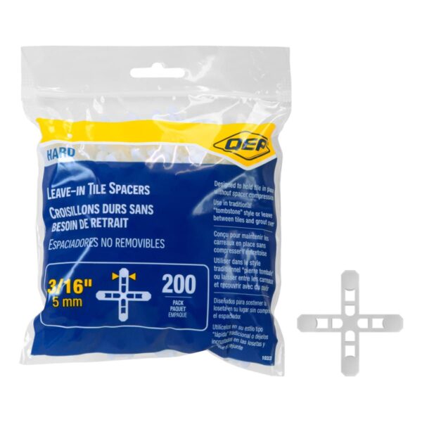 QEP - 3/16" Hard Tile Spacers for Traditional or Leave-In Installatio…