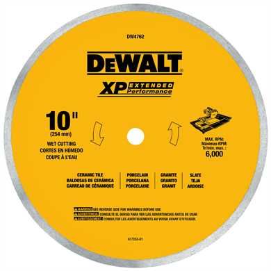 DeWalt - Wet Tile Saw Blade XP 10" x 0.06"
