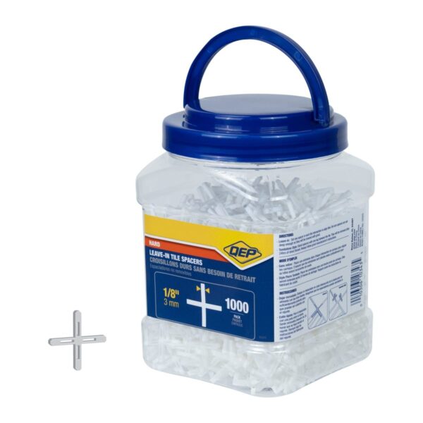 QEP - 1/8" Leave-in Hard Style Tile Spacers (Jar of 1000)