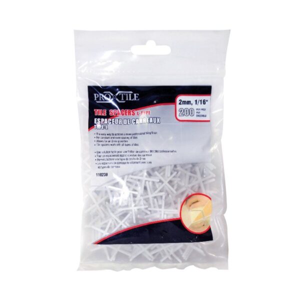 Toolway - Tile Spacers 2 mm (Pack of 200)