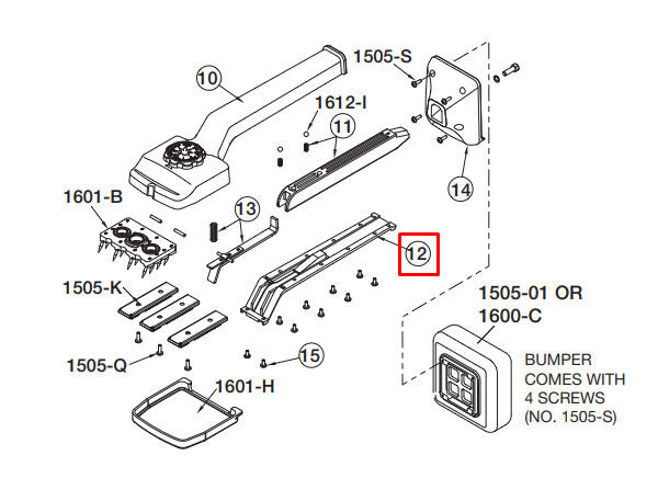 Crain - Bottom Cover and Screws for no. 445