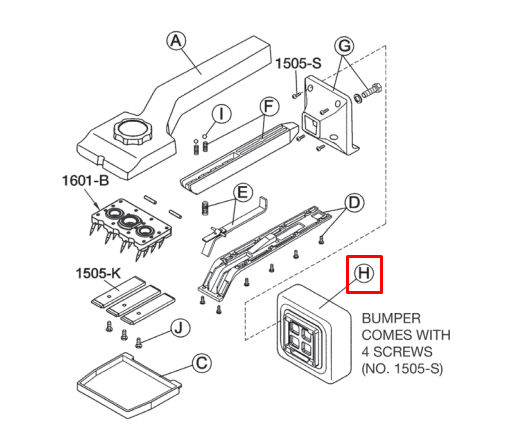 Crain - Bumper Boot with Screws for no. 612 (Pack of 4)