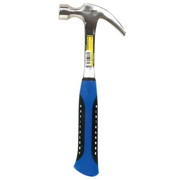 Toolway - Claw Hammer 16oz All Steel Rubber Grip