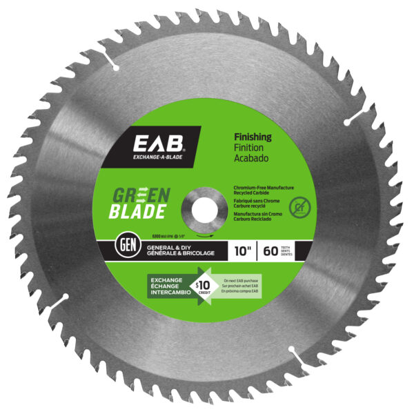 EAB - Finishing Saw Blade Green Blade 60-Tooth 10"