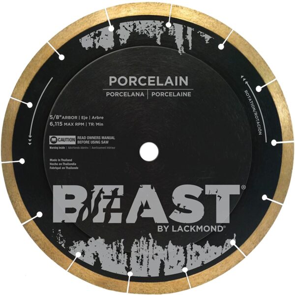 Lackmond - BEAST Pro Series Hard Porcelain Blade - Arbor 5/8" - 8"