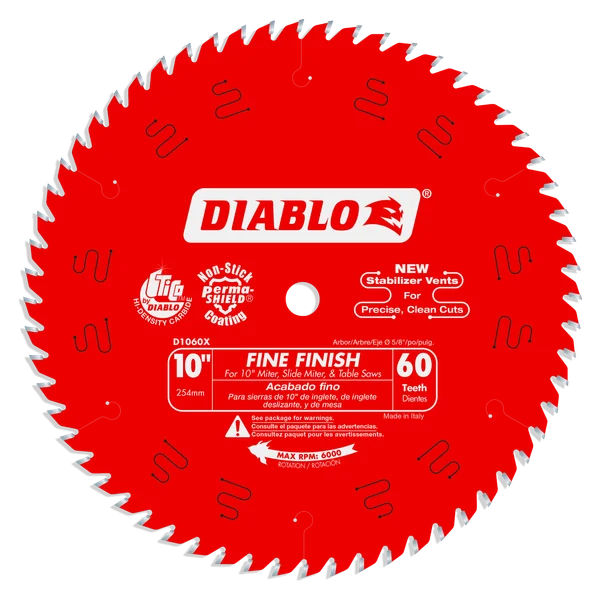 Diablo - Wood Fine Finish Saw Blade 60-Tooth 10"