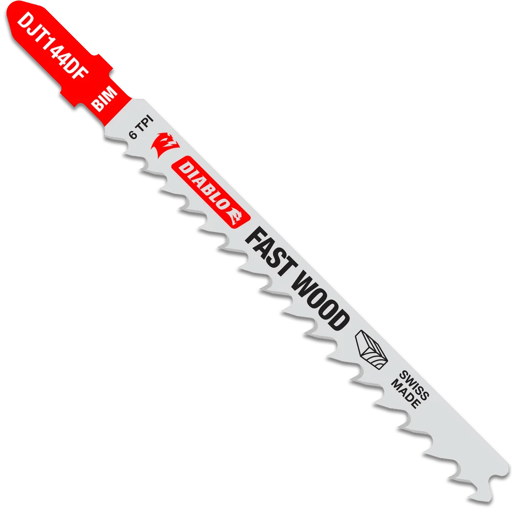 diablo - bi-metal t-shank jigsaw blades 10 tpi for reverse cuts in wood 4" (pack of 5) 1 diablo - bi-metal t-shank jigsaw blades 10 tpi for reverse cut…