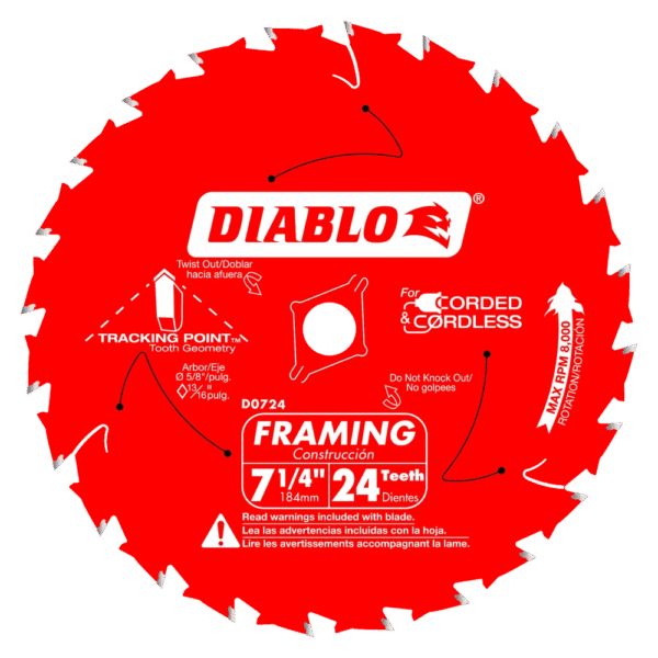 Diablo - Framing Saw Blade 24 Tooth 7-1/4"