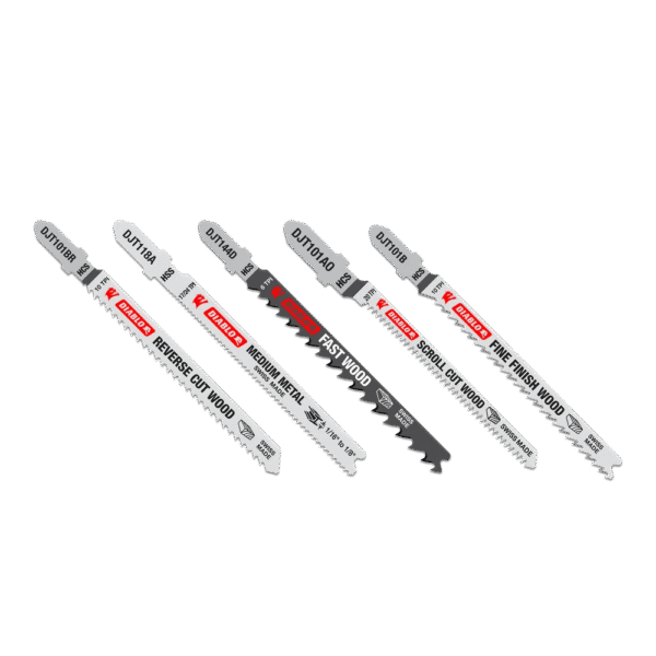 Diablo - 5-Piece Set of T-Shank Jigsaw Blade for Wood & Metal