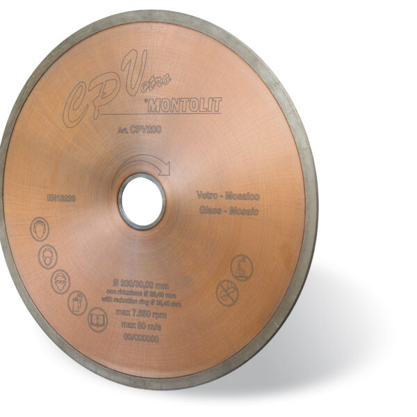 Montolit - CPV Diamond Wet-Only Blade for Glass 8"