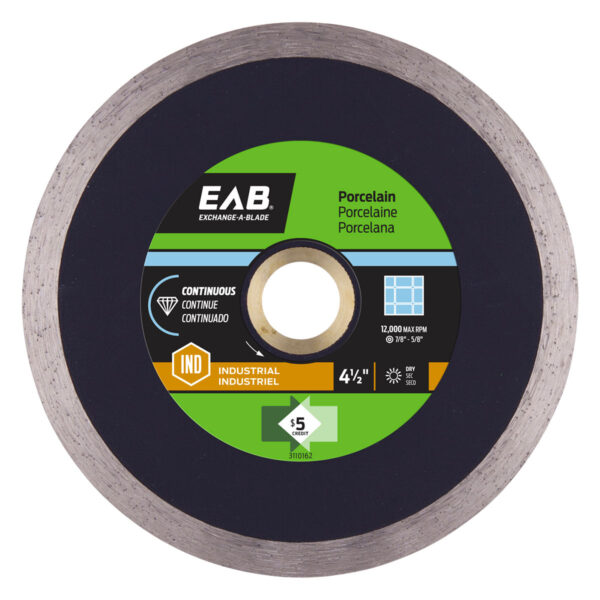 EAB - Industrial Diamond Blade Continuous Rim Porc…
