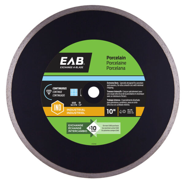 EAB - Industrial Diamond Blade Continuous Rim Porc…