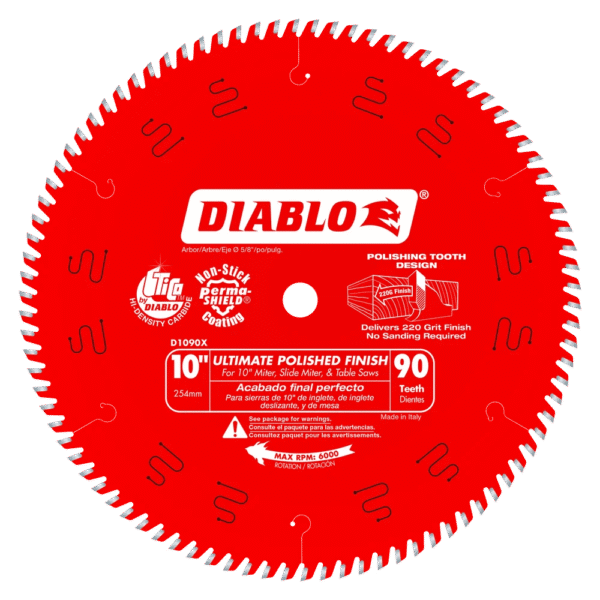 Diablo - Wood Saw Blade Ultimate Polished Finish 90 To…