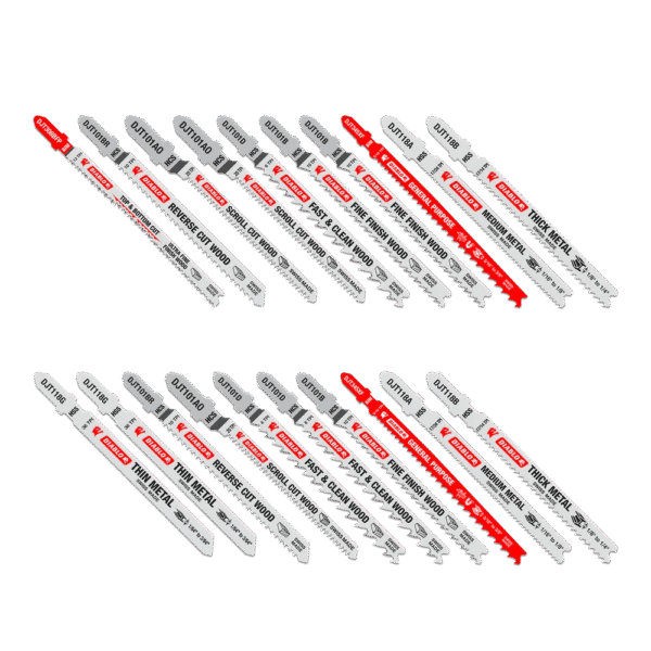 Diablo - 20-Piece Set of T-Shank Jigsaw Blade for Wood & Met…