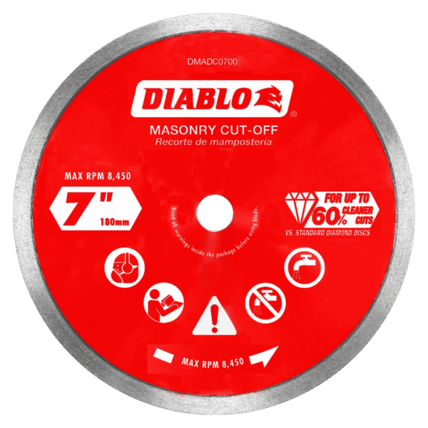 Diablo - Diamond Continuous Rim Cut-Off Discs for Masonry …