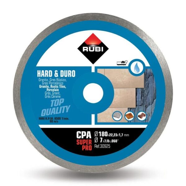 Rubi - Hard Material Diamond Blade CPA-180 Continuous Super…