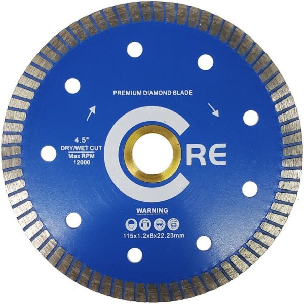 Core Abrasives - Thin Turbo Segment Blade Papos for Porcelain 4.…