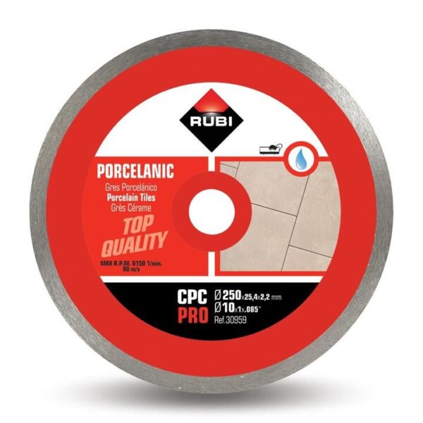 Rubi - Porcelain Tile Diamond Blade CPC-250 Continuous Pro