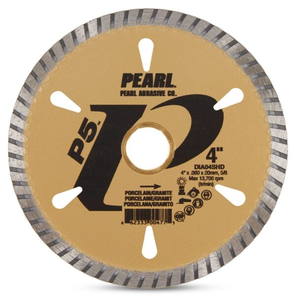 Pearl Abrasive - Wet/Dry Diamond Tile Saw Blade P5 with 10 …