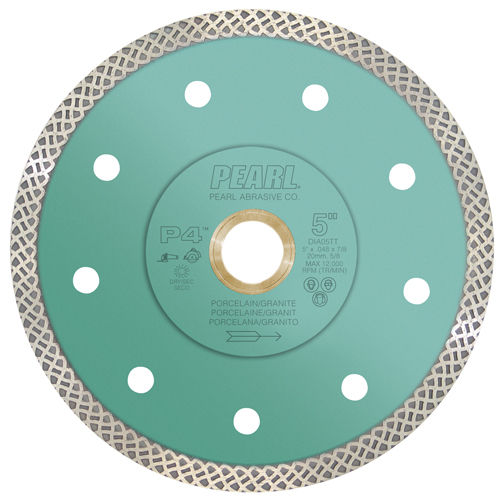 pearl abrasive - p4 turbo mesh blade, 10mm rim 5" x 0.048" x 7/8", 20mm 1 pearl abrasive - p4 turbo mesh blade
