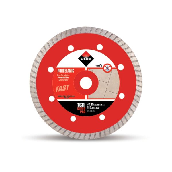 Rubi - TURBO TCR-125 SUPERPRO Porcelain Tiles Diamond Blade 5"