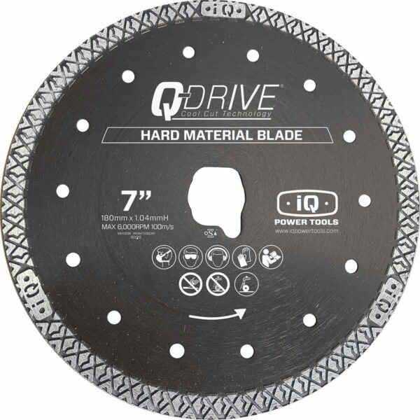 iQ Power Tools - Q-Drive Tile Blade Dry Hard Material 7" x 005