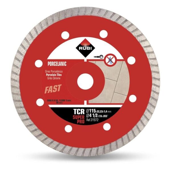 Rubi - Porcelain Tile Diamond Blade Turbo TCR-115 Superpro