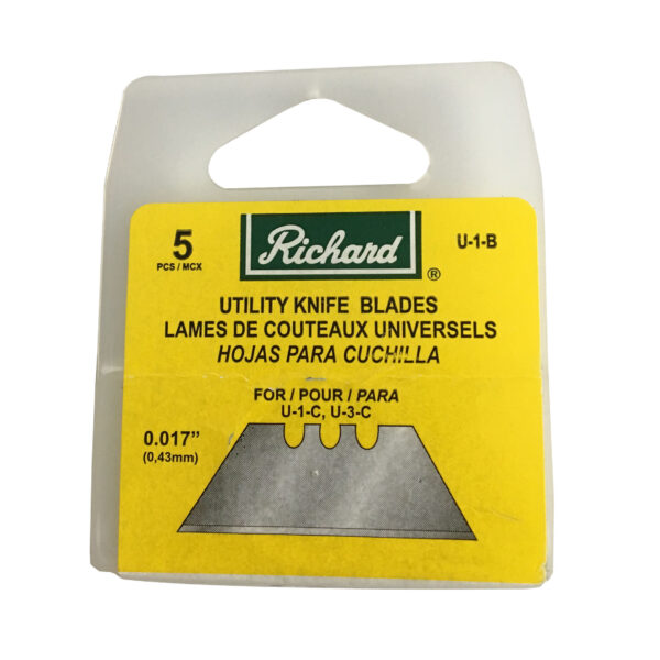 Richard - Replacement Blades for U-1-c U-3-c (.017") (Pack of 5)
