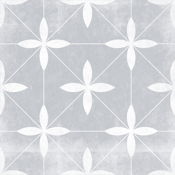Centura Floor Tiles Picasso Flores Grigio Matte 8" x 8"