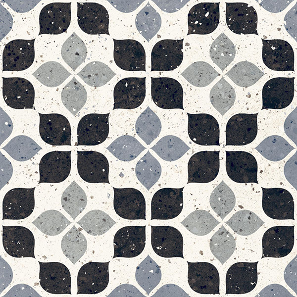 Centura Floor Tiles Frammenti Azzurro Fiore Natural 8" x 8"