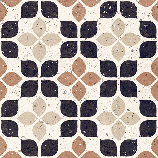 Centura Floor Tiles Frammenti Terracotta Fiore Natural 8" x 8"