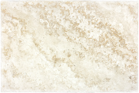 Anatolia Floor Tiles Ivory Travertine Brushed Chiseled 16" x 24"