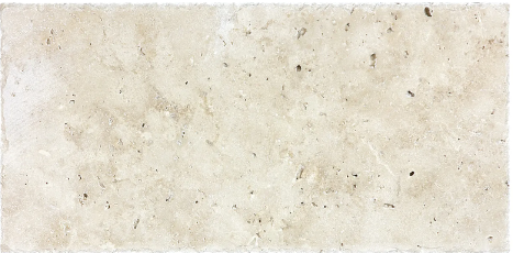 Anatolia Floor Tiles Ivory Travertine Brushed Chiseled 8" x 16"